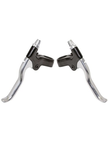 Alloy Brake Lever Set 4 Finger Black/Chrome.